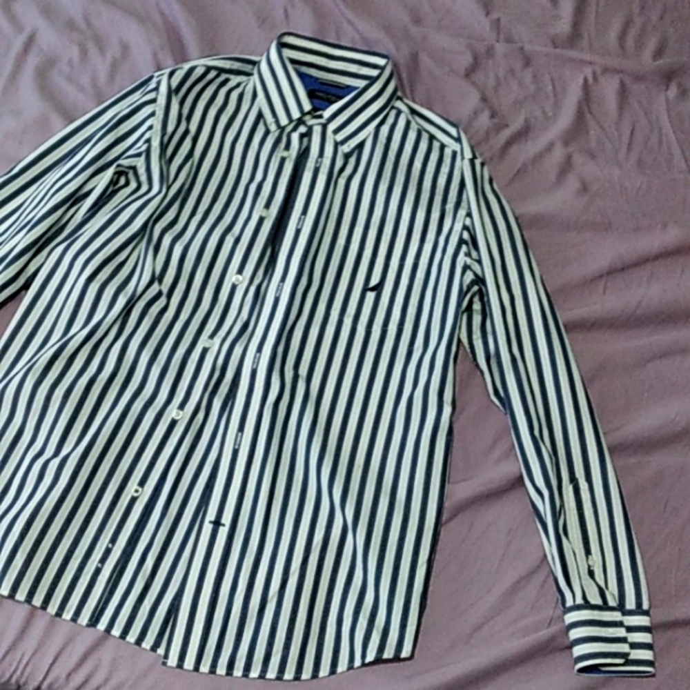 Striped button down shirt